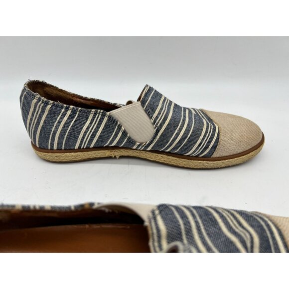 Enzo Angiolini Womens Slip On Flat Espadrilles Size 8M Blue Striped Canvas - Picture 12 of 16